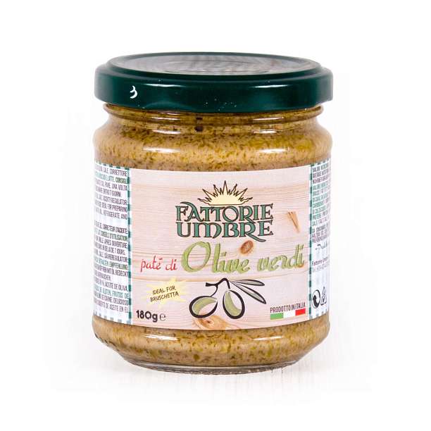 Паштет из зеленых оливок, FATTORIE UMBRE, 0,18 кг (ст/б) 180  г. Fattorie Umbre S.r.l. Италия