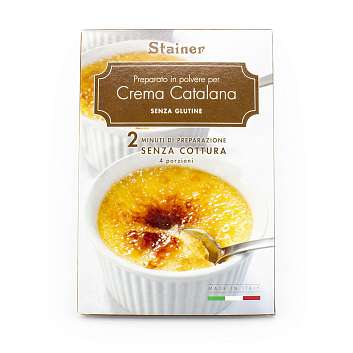 962 Основа для приготовления десерта CREMA CATALANA, 2 минуты и 4 порции, STAINER, 0,09 кг (два пакетика 70 и 20 г)