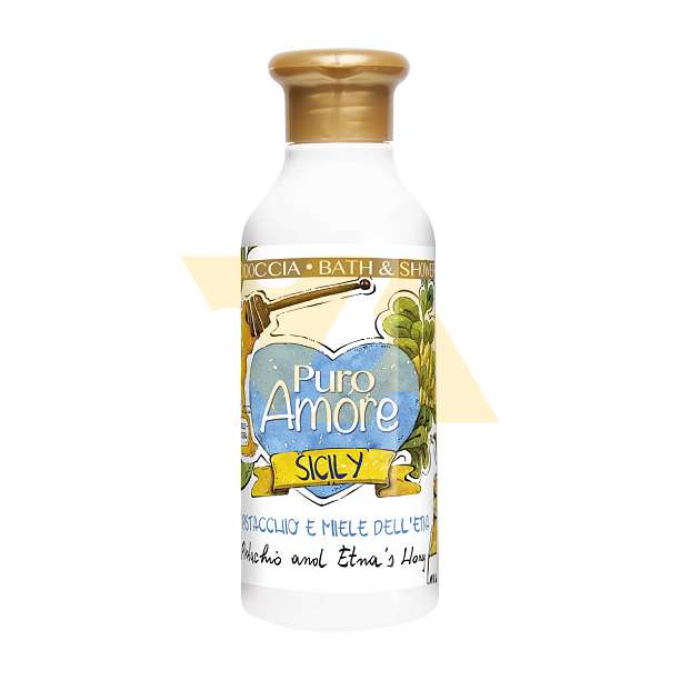 Гель для душа с фисташками и медом с вулкана Этна, PURO AMORE, 0,250 мл FarmaLais Италия