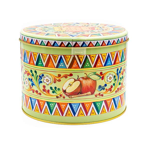 Панеттоне с засахаренным яблоком и корицей без изюма и цукатов DOLCE&GABBANA, 0,500 кг (ж/б)  Fiasconaro Италия