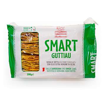 Хлеб Карасату Гуттиау Смарт, сардинский слоеный хрустящий хлеб с оливковым маслом, PANIFICIO BATTACONE, 0,200 гр (пласт/ван)