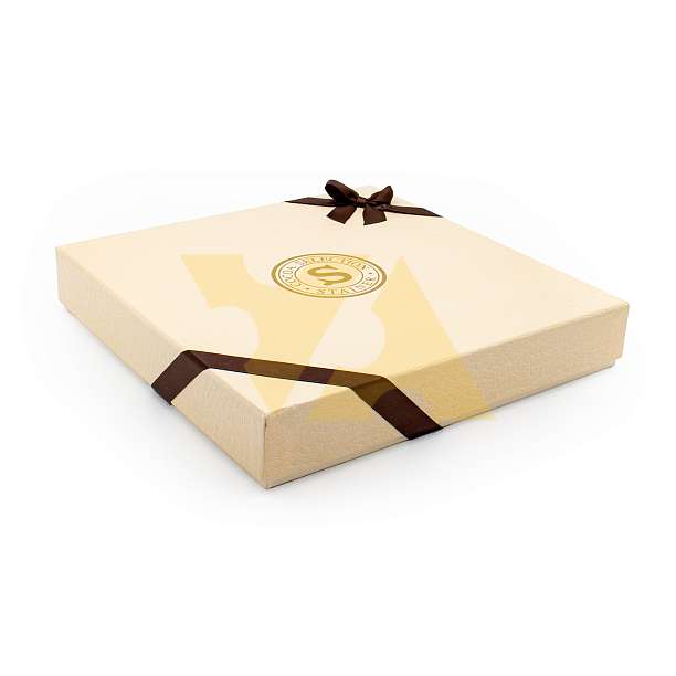 4085С Пралине ассорти COCOA SELECTION, STAINER, 0,250 кг (бежевая коробка с лентами)  ANDREA STAINER Италия