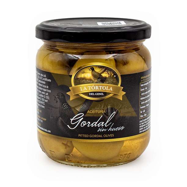 Оливки зеленые без косточек "GORDAL", LA TORTOLA, 0,370 кг/0,200 кг (ст/б)  LA TORTOLA Испания