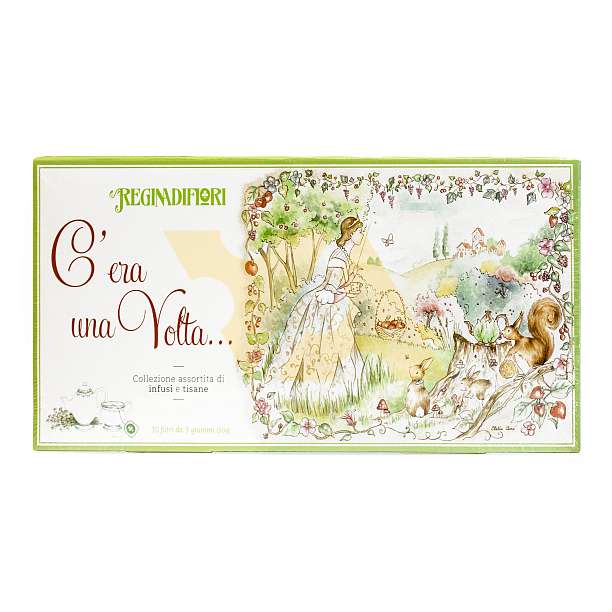 Чайная коллекция 5 видов чая, 30 пакетиков по 3 гр, "C'era una Volta...", REGINADIFIORI, 0,09 кг (подарочная карт/кор)  REGINADIFIORI Италия