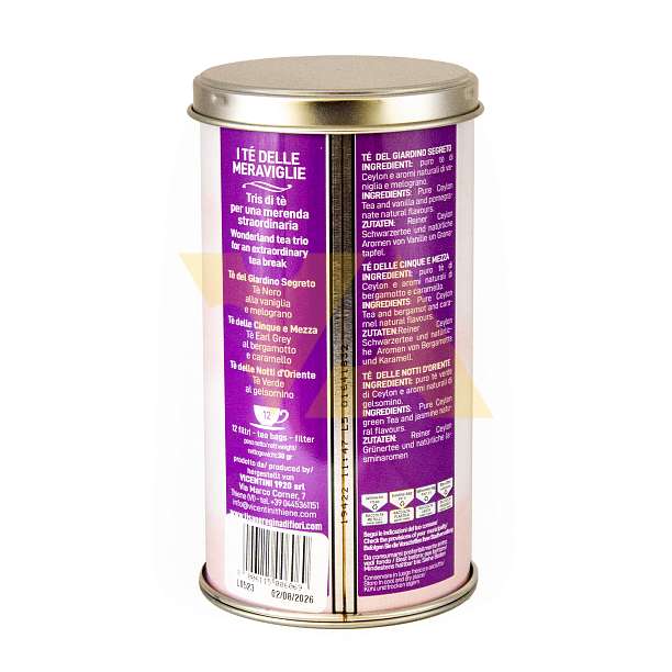 Ассорти трех видов чая "Чудеса", 12 пакетиков по 3 гр, REGINADIFIORI, 0,036 гр (жест/кор)  REGINADIFIORI Италия