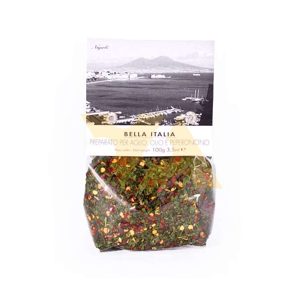 Основа для соуса чеснок, масло и острый перец BELLA ITALIA, UMBRO, 0,1 кг  Antico Pastificio Umbro S.r.l. Италия