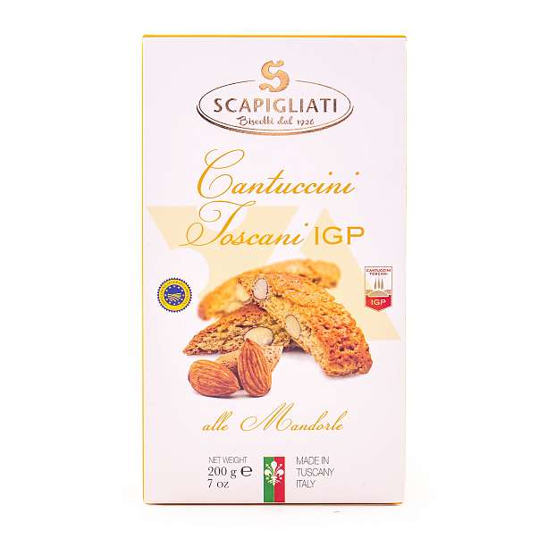 Кантуччини Тосканские IGP миндальные, SCAPIGLIATI, 0,200 кг (карт/кор)  Scapigliati Dolciaria Италия