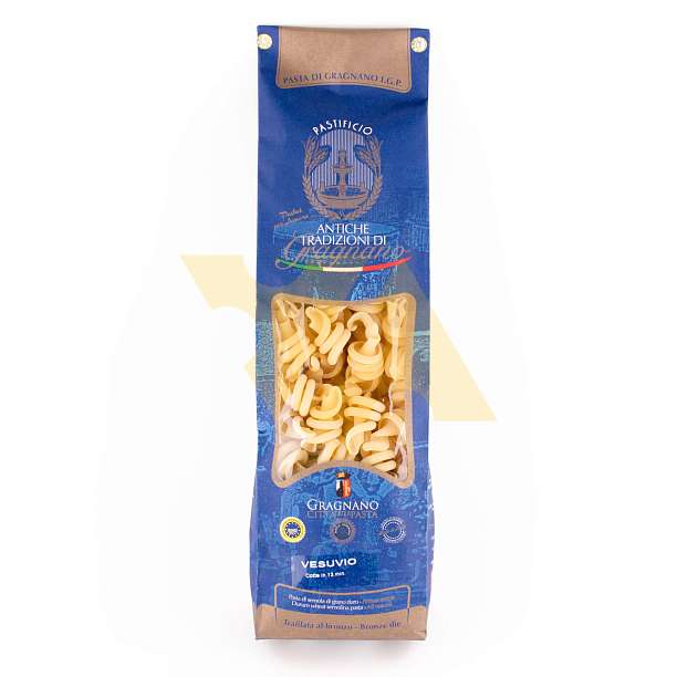 Везувио, паста из твердых сортов пшеницы из Граньяно IGP, ANTICHE TRADIZIONI DI GRAGNANO, 0,5 кг (бум/уп) 0.5 кг. Antiche Tradizioni di Gragnano Италия