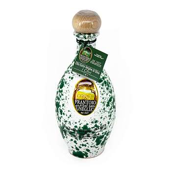 Масло оливковое первого холодного отжима (экстра верджин) I CLIVI, SANTAGATA, 0,5 л (керамический бело-зелёный графин)