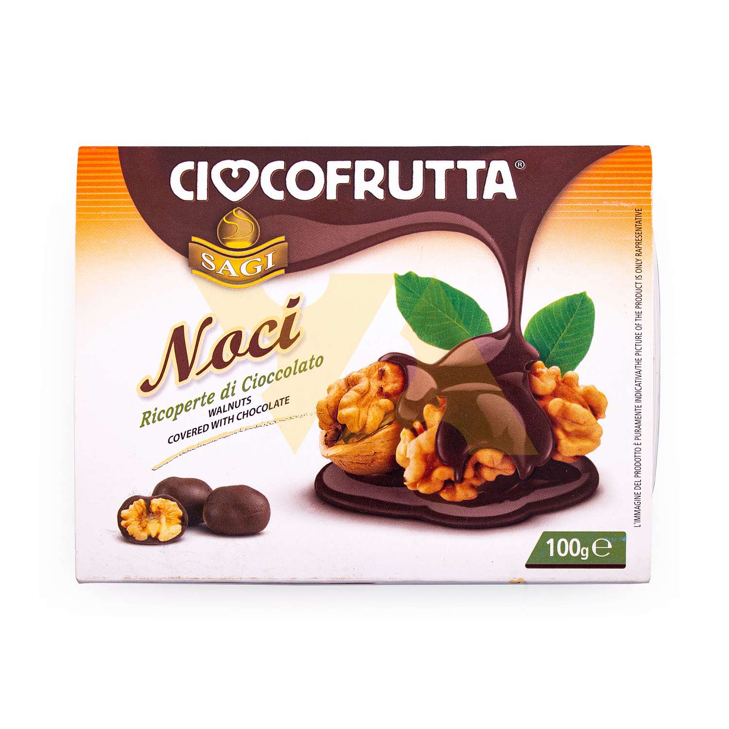 Грецкий орех очищенный в темном шоколаде (30%), CIOCCOFRUTTA, 0,100 кг ...