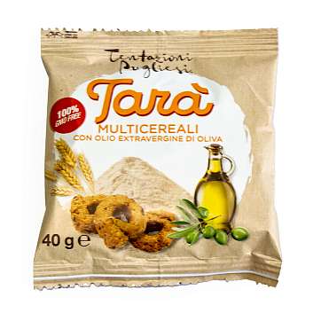 Таралли MULTICERIALI из разных злаков с оливковым маслом первого холодного отжима, TENTAZIONI PUGLIESI, 0,040 кг
