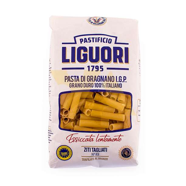 Зити Тальяти №49, паста из Граньяно I.G.P. из твердых сортов пшеницы, LIGUORI, 0,5 кг (бум/упак)  Liguori Pastificio Италия