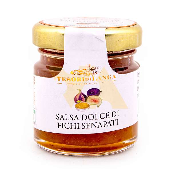Соус сладкий для сыра из инжира с горчицей, TESORI DI LANGA, 0,040 кг (ст/б)  Apicoltura Brezzo Италия