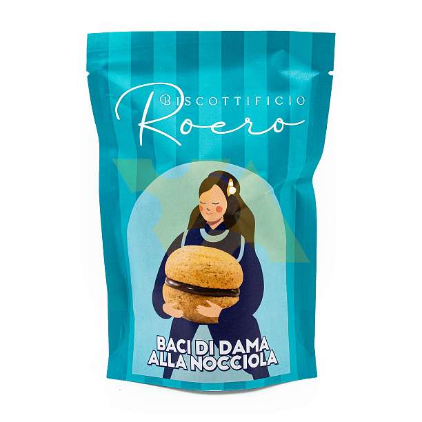 Печенье с лесным орехом (фундуком) BACI DI DAMA, 0,170 кг (бум/пак)  Biscottificio Roero Италия