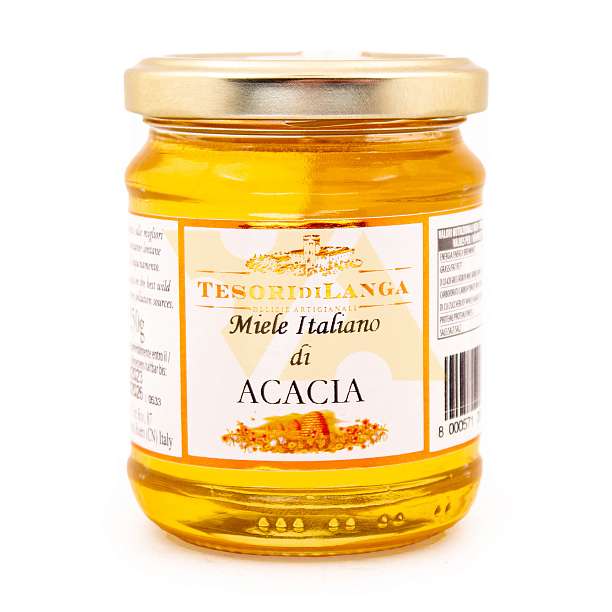 Мед акациевый, TESORI DI LANGA, 0,250 кг (ст/б)  Apicoltura Brezzo Италия