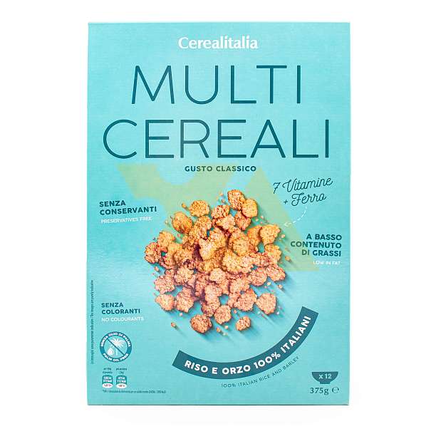 Сухой завтрак Мультизлак с классическим вкусом CEREALITALIA, 0,375 кг  Cerealitalia Италия
