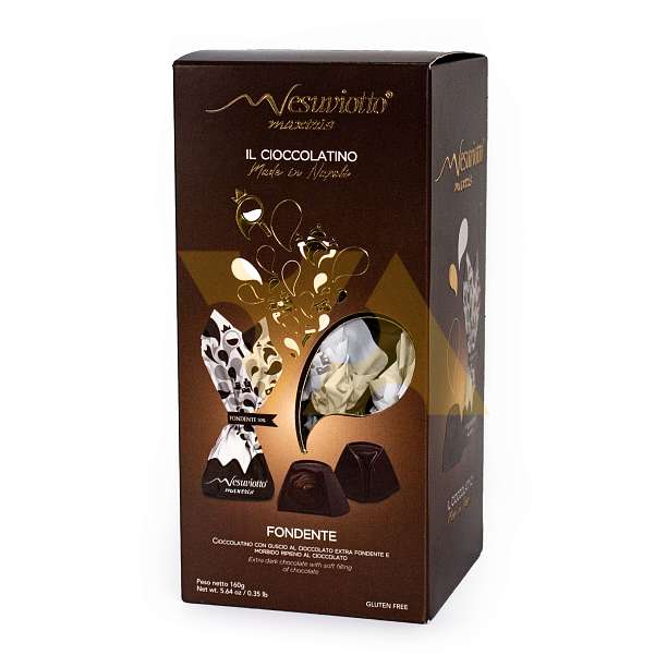 Конфеты из темного шоколада (какао мин.70%) с шоколадной начинкой, MAXTRIS VESUVIOTTO, 0,160 кг (карт/кор)  Confetti Maxtris Италия