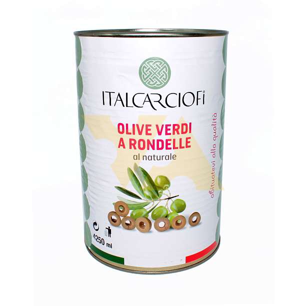 Оливки резаные кольцами в рассоле, ITALCARCIOFI, 2 кг/4,2 кг/4,25 л (ж/б)  Italcarciofi S.r.L. Италия