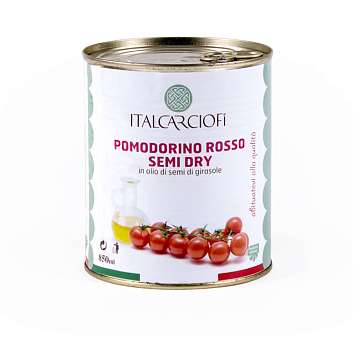 Томаты черри полусушеные в подсолнечном масле, ITALCARCIOFI, 0,75 кг/0,85 л (ж/б)