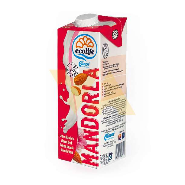 Молоко миндальное БИО ECOLIFE, ALINOR, 1 л (тетрапак)  Alinor Италия
