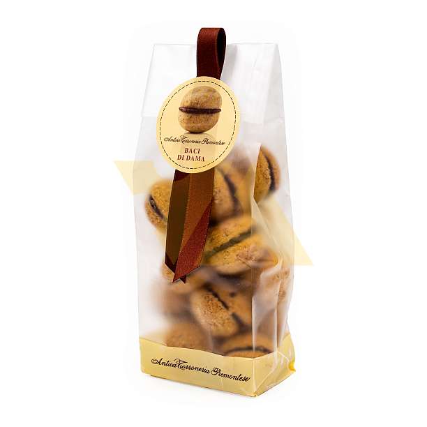 Печенье I BACI DI DAMA с начинкой из горького шоколада, ANTICA TORRONERIA PIEMONTESE, 0,200 кг (пл/пак)  Antica Torroneria Piemontese Италия