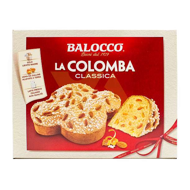 Коломба классическая, кулич с апельсиновыми цукатами, BALOCCO, 0,750 кг (карт/кор)  Balocco Италия