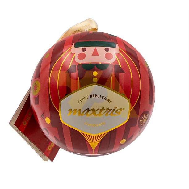 Ассорти из трех пралине в темном и молочном шоколаде, MAXTRIS, 0,100 кг (новогодний шар)  Confetti Maxtris Италия