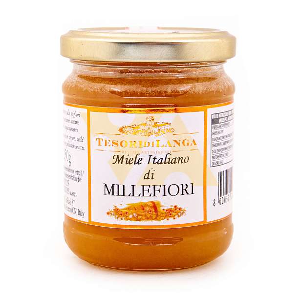 Мед цветочный, TESORI DI LANGA, 0,250 кг (ст/б)  Apicoltura Brezzo Италия