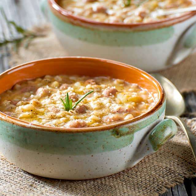 Суп с фасолью и ячменем