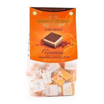 Пралине Кремино шоколадные со вкусом тирамису посыпаные какао, 4360, BARATTI&MILANO, 0,200 кг (пл/пак)