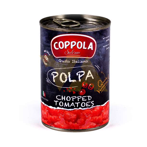 Томаты резаные Польпа COPPOLA, 0,4 кг/0,24 кг/0,425 л (ж/б) 0.4 Coppola Foods Италия