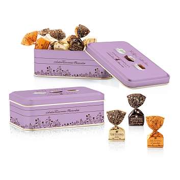 Ассорти Трюфельная коллекция TARTUFIDOLCI, 3 вида, ANTICA TORRONERIA PIEMONTESE, 0,140 кг (фиолетовая ж/б)