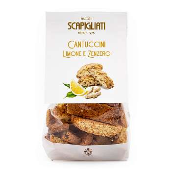 Кантуччини с лимоном и имбирем, SCAPIGLIATI, 0,150 кг (пл/пак)