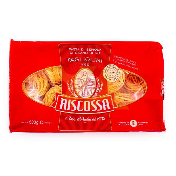 Тальолини №82, паста из твердых сортов пшеницы, RISCOSSA, 0,5 кг  Pastificio Riscossa Италия