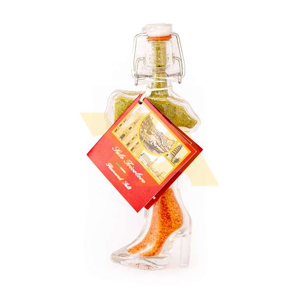 Соль морская ароматизированная Триколор, бутылка в форме итальянского сапога, UMBRO, 0,04 кг (ст/бут)  Antico Pastificio Umbro S.r.l. Италия