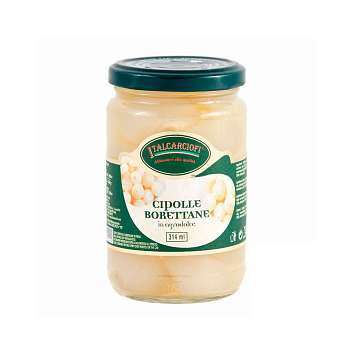 Лук Бореттане в кисло-сладком соусе, ITALCARCIOFI, 0,28 кг/0,18 кг/0,314 л (ст/б)