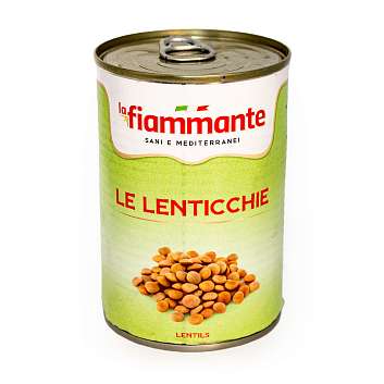 Чечевица LA FIAMMANTE, ICAB, 0,4 кг/0,24 кг/0,425 л (ж/б)