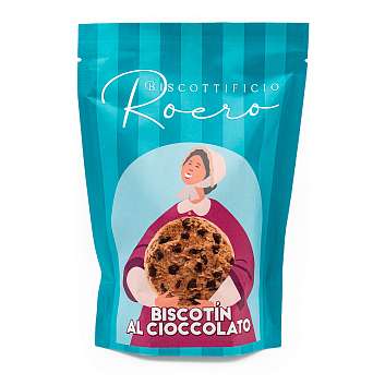 Печенье с бисквитное с шоколадными каплями BISCOTIN AL CIOCCOLATO, 0,170 кг (бум/пак)